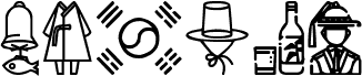 Preview of the Korean Icons font