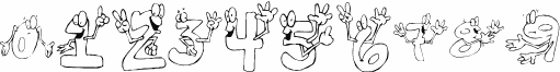 Preview of the KR I'm This Many! font