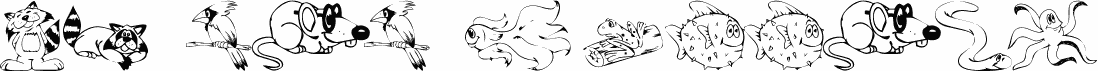 Preview of the KR Lil Buddies font