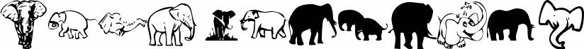 Предварительный просмотр шрифта KR Rachel's Elephants