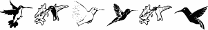 Preview of the KR Renee's Hummingbirds font