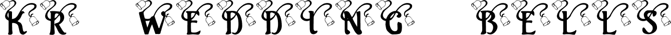Preview of the KR Wedding Bells font