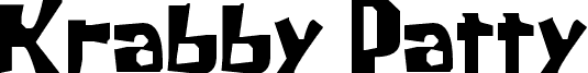 Preview of the Krabby Patty font