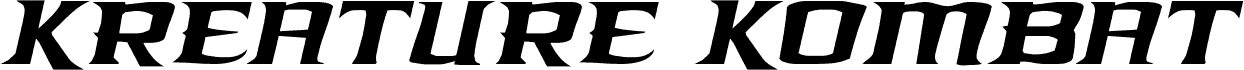 Kreature Kombat Condensed Italic