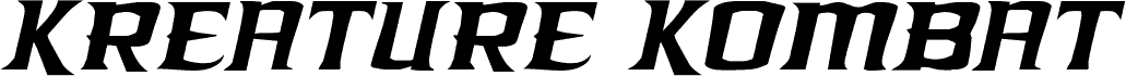 Kreature Kombat Xtra-Condensed Italic
