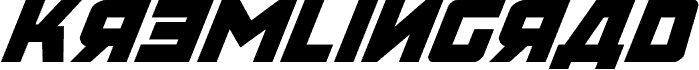 Kremlingrad Super-Italic carattere