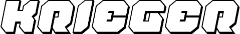 Krieger 3D Italic font