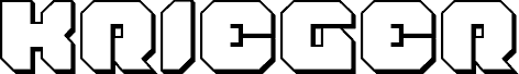 Krieger 3D font