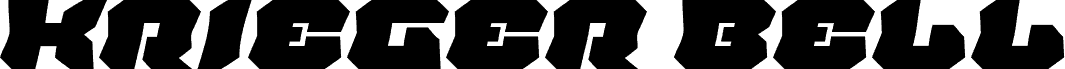 Krieger Bell Expanded Italic font