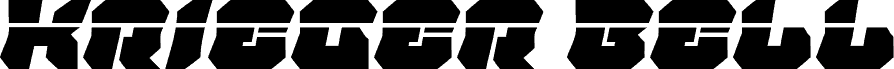 Krieger Bell Laser Italic font