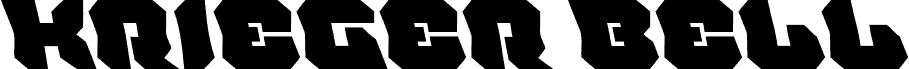 Krieger Bell Leftalic font