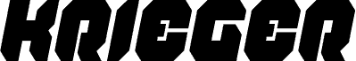 Krieger Condensed Italic font