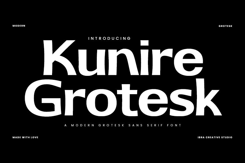 Kunire Grotesk Schriftart