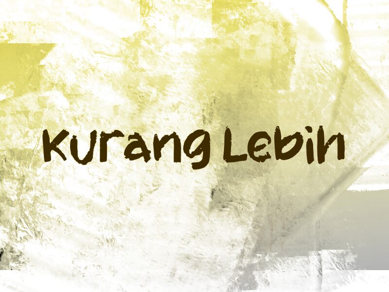 K Kurang Lebih 字体