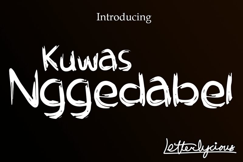 Kuwas Nggedabel Font