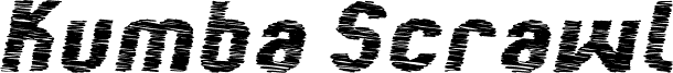 Kumba Scrawl Bold Expanded Italic