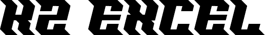 Preview of the KZ EXCEL ALP font