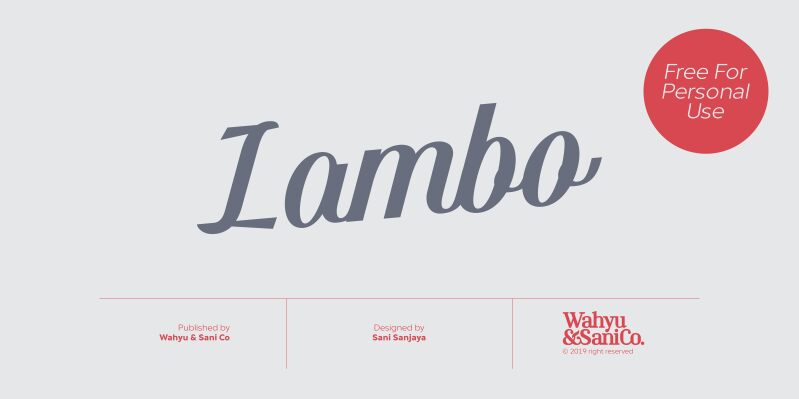 Lambo Schriftart
