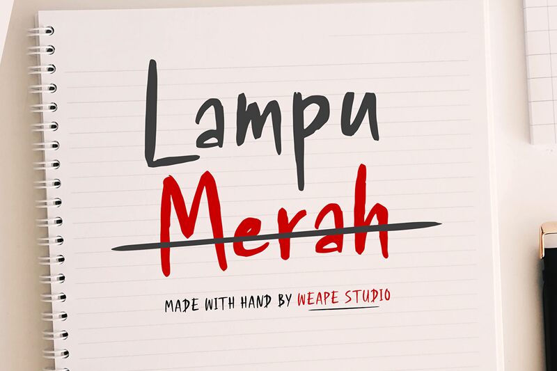 Lampu Merah Schriftart