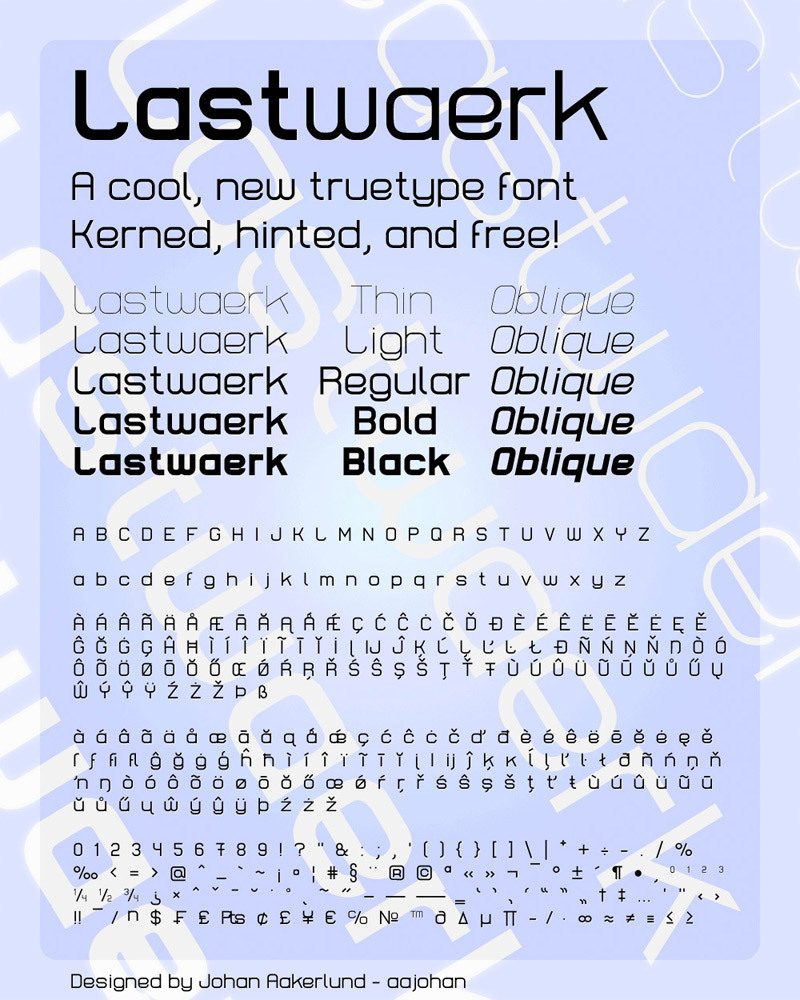 Lastwaerk Regular Font