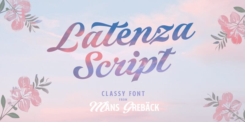 Latenza Script PERSONAL USE Regular — Presentación de la fuente