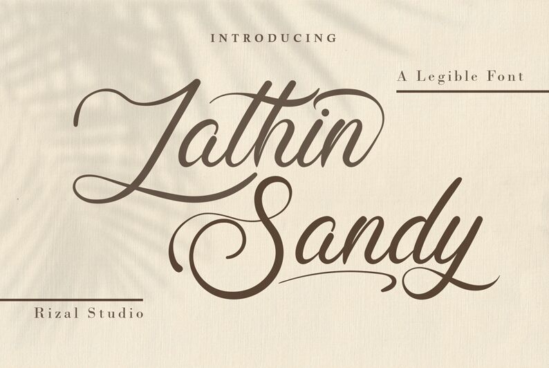 Lathin Sandy Schriftart