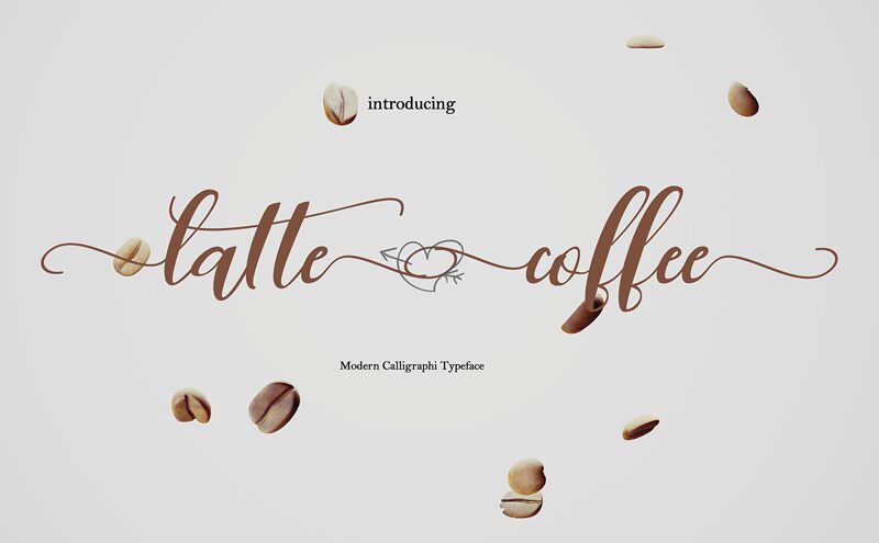 Latte Coffee script Schriftart