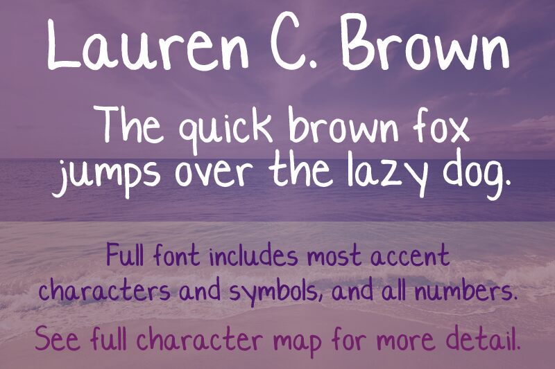 Lauren C. Brown Schriftart