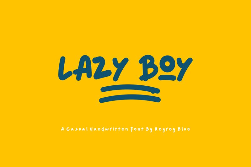 LAZY BOY Czcionka
