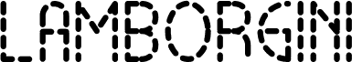 Preview of the Lamborgini Bold Dash font