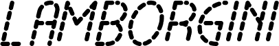 Preview of the Lamborgini Bold Italic Dash font