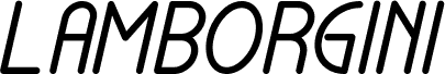 Preview of the Lamborgini Bold Italic font