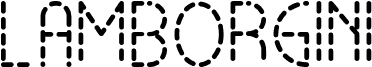 Preview of the Lamborgini Dash font