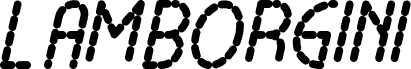 Preview of the Lamborgini ExtraBoldItalicDash font
