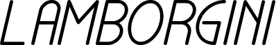Preview of the Lamborgini Italic font
