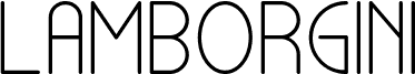 Preview of the Lamborgini Light font