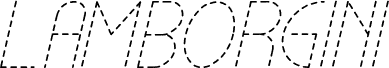 Preview of the Lamborgini Thin Italic Dash font