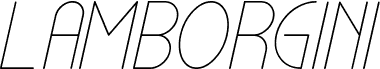Preview of the Lamborgini Thin Italic font
