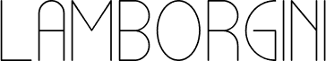 Preview of the Lamborgini Thin font