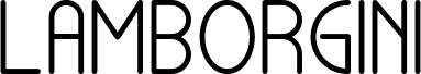 Preview of the Lamborgini font