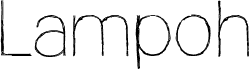LAMPOH Regular フォント