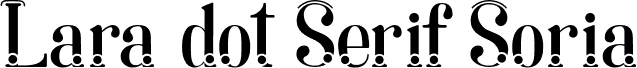 Lara dot Serif Regular