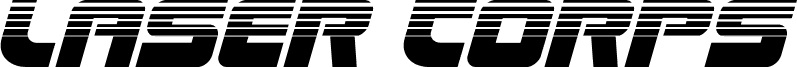 Laser Corps Halftone Italic