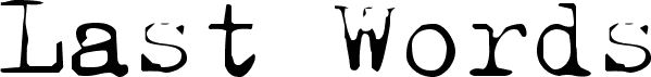 Anteprima del carattere Last Words Thin
