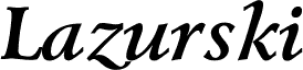 Lazurski Bold Italic