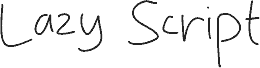 Lazy Script шрифт