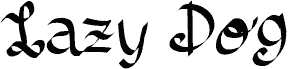 Preview of the LazyDog font
