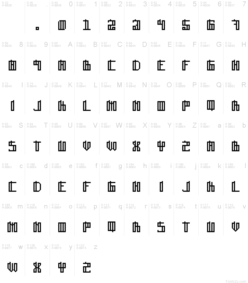 Basis-Lateinisch - Zeichentabelle