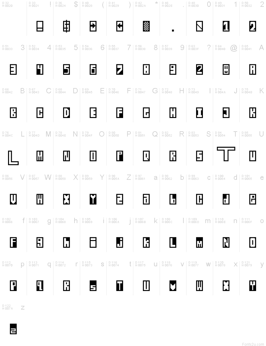 Latin de base - Table de caractères