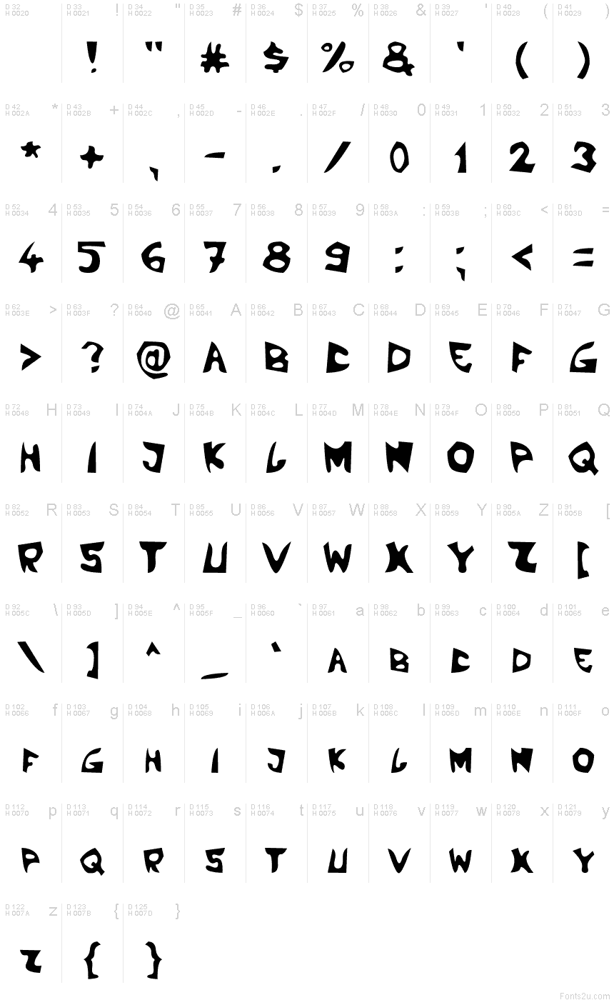 Latin de base - Table de caractères